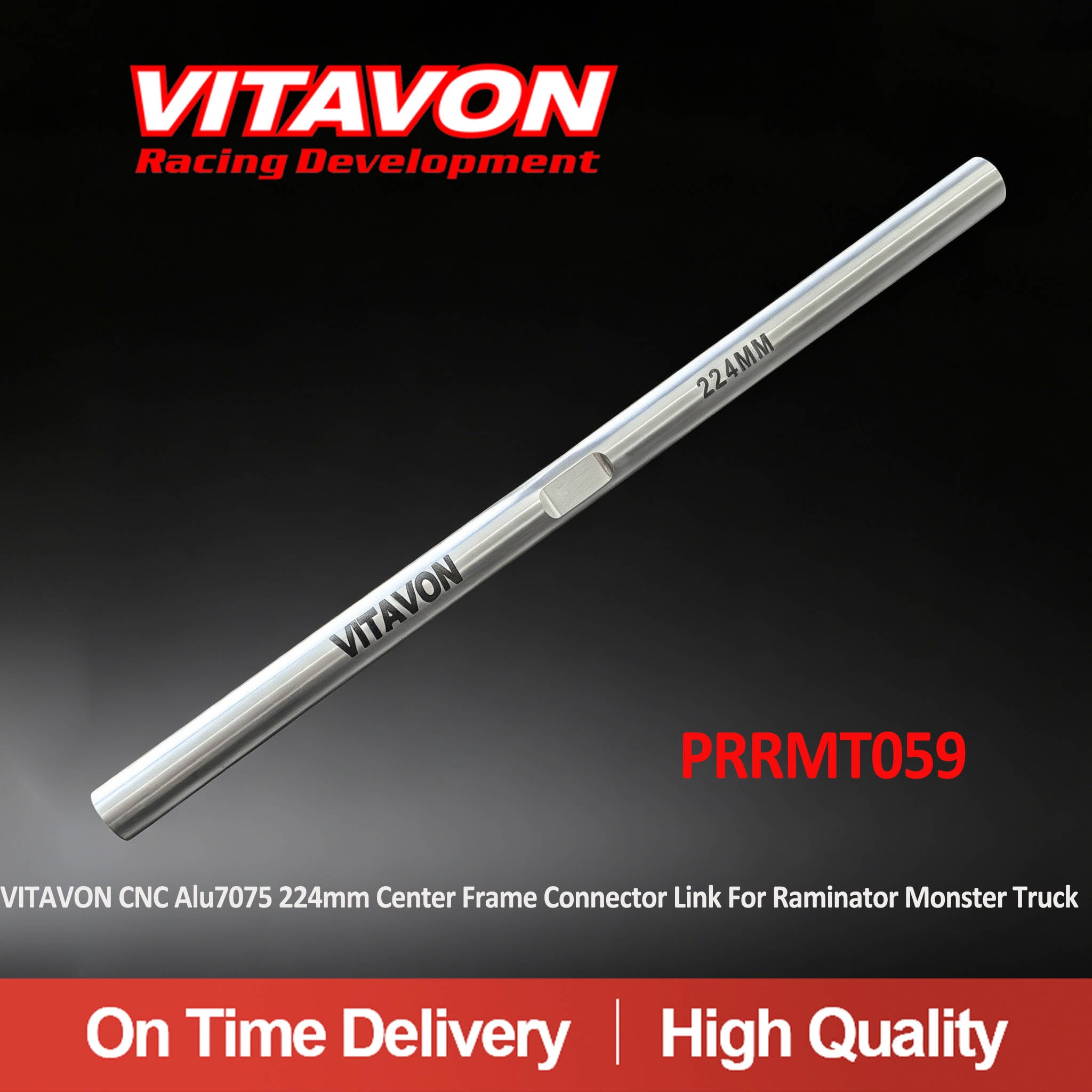 VITAVON CNC Alu7075 224mm Center Frame Connector Link For Raminator Monster Truck 1/5