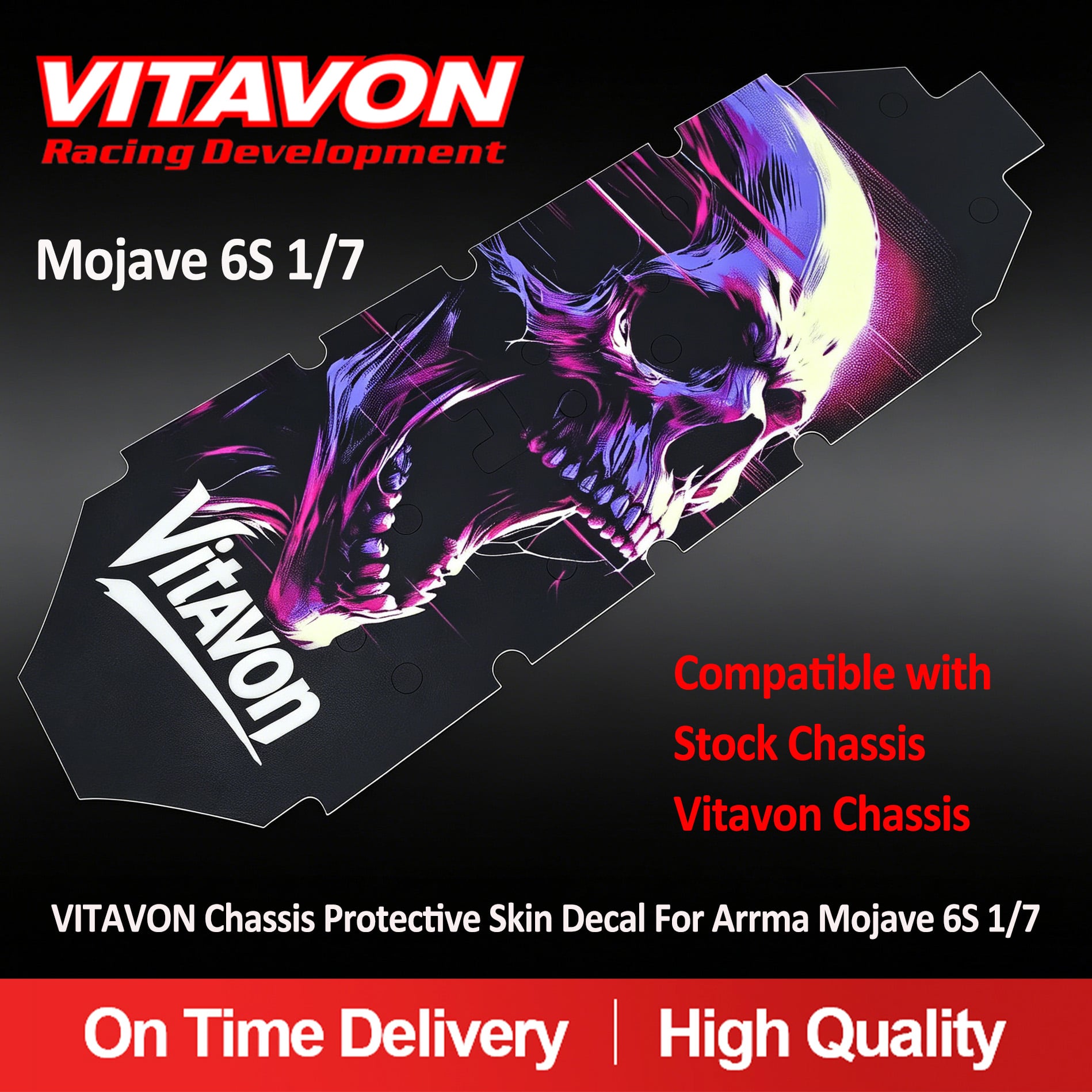 VITAVON Chassis Protective Skin Decal For Arrma Mojave 6S 1/7