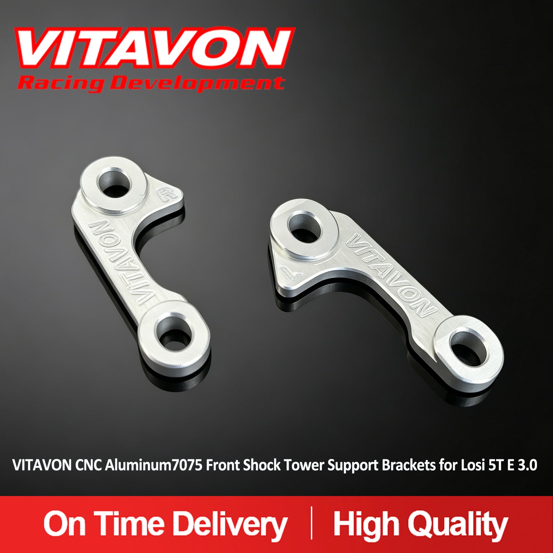 VITAVON CNC Aluminum7075 Front Shock Tower Support Brackets for Losi 5T E 3.0