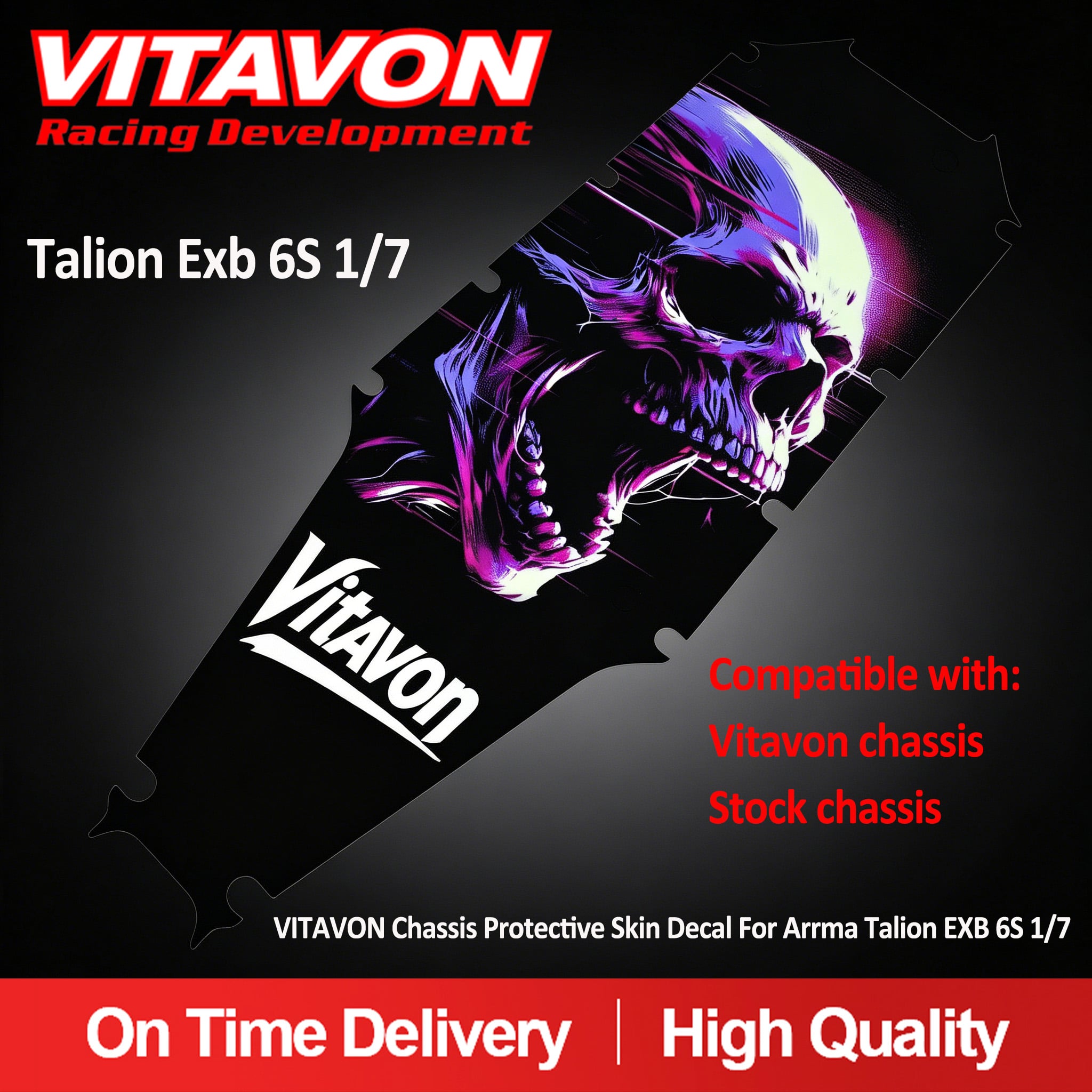 VITAVON Chassis Protective Skin Decal For Arrma Talion Exb 6S 1/7