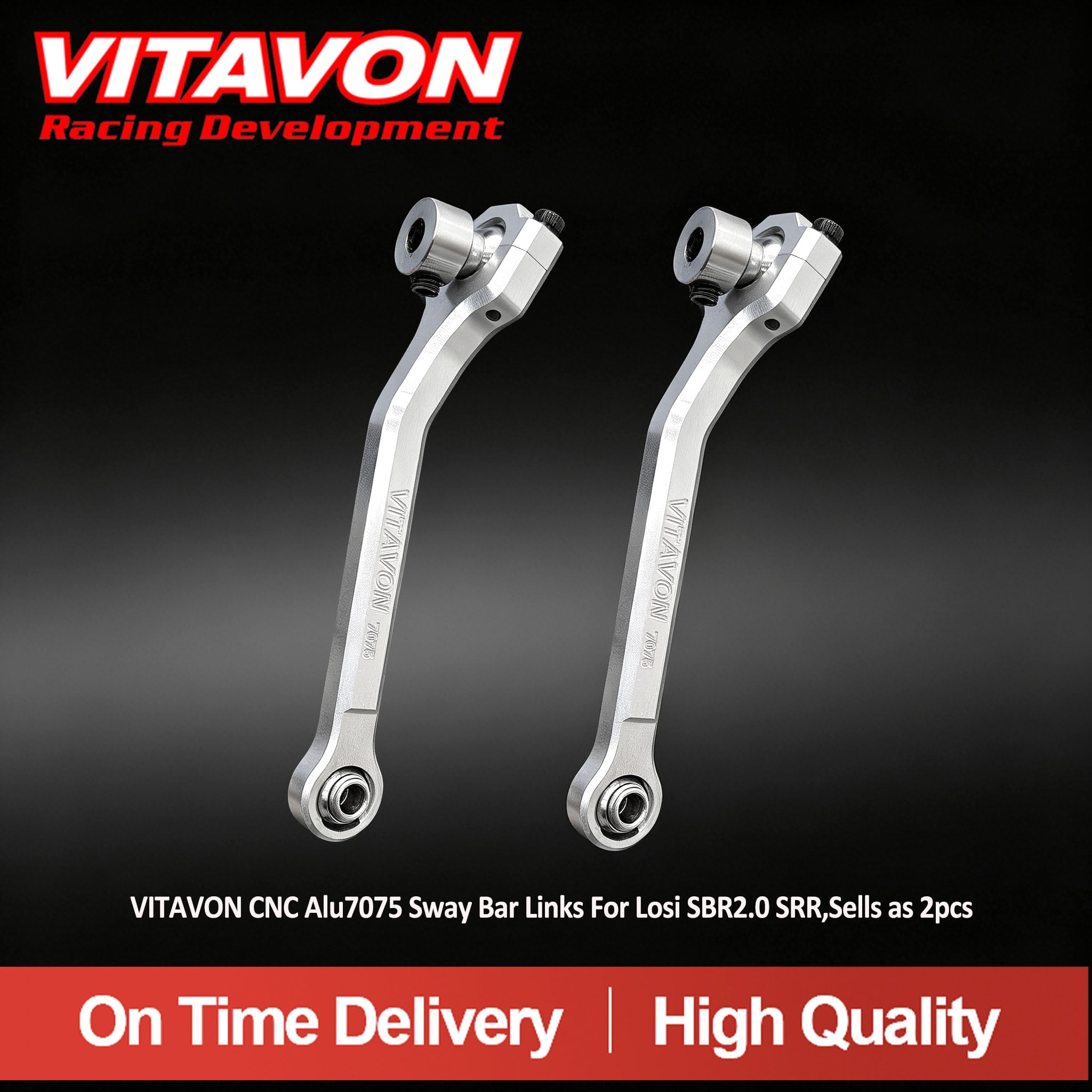 VITAVON CNC Alu7075 Sway Bar Links For Losi SBR1.0 SBR2.0 SRR,Sells as 2pcs