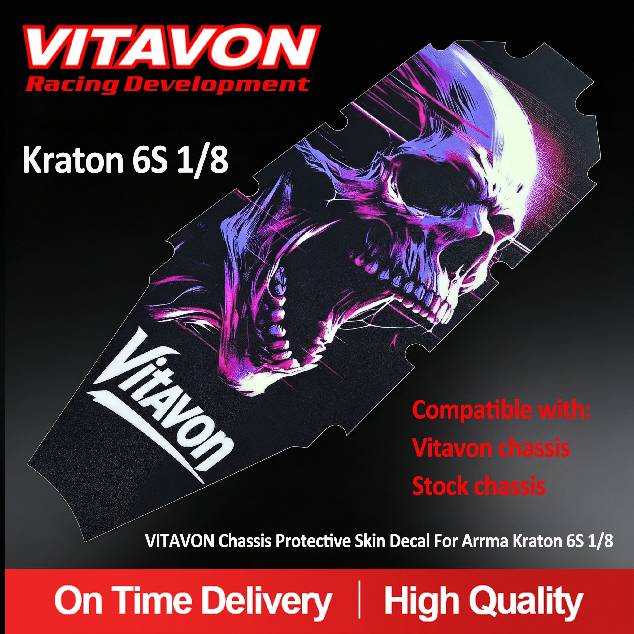 VITAVON Chassis Protective Skin Decal For Arrma Kraton 6S 1/8