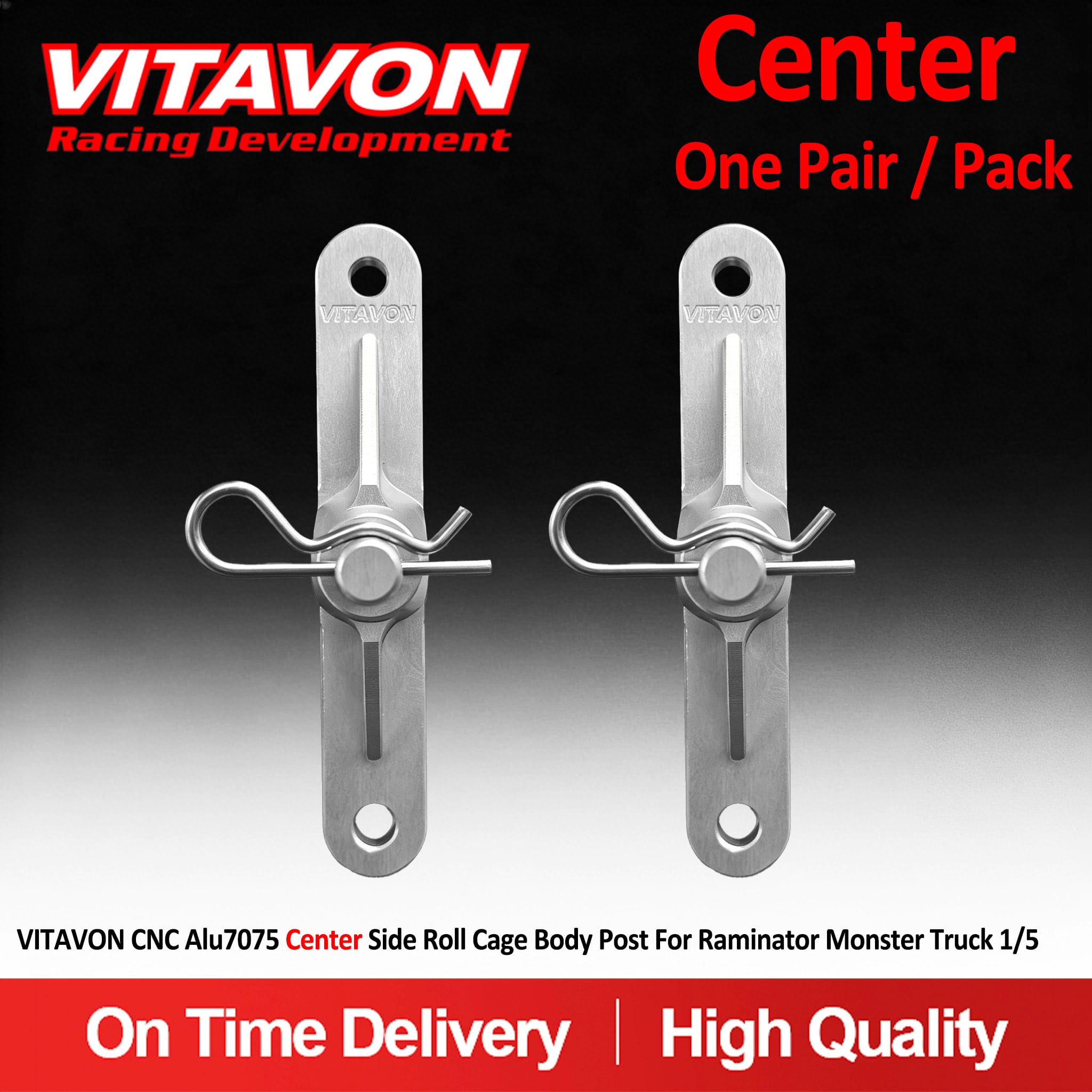 VITAVON CNC Alu7075 Center Side Roll Cage Body Post For Raminator Monster Truck 1/5