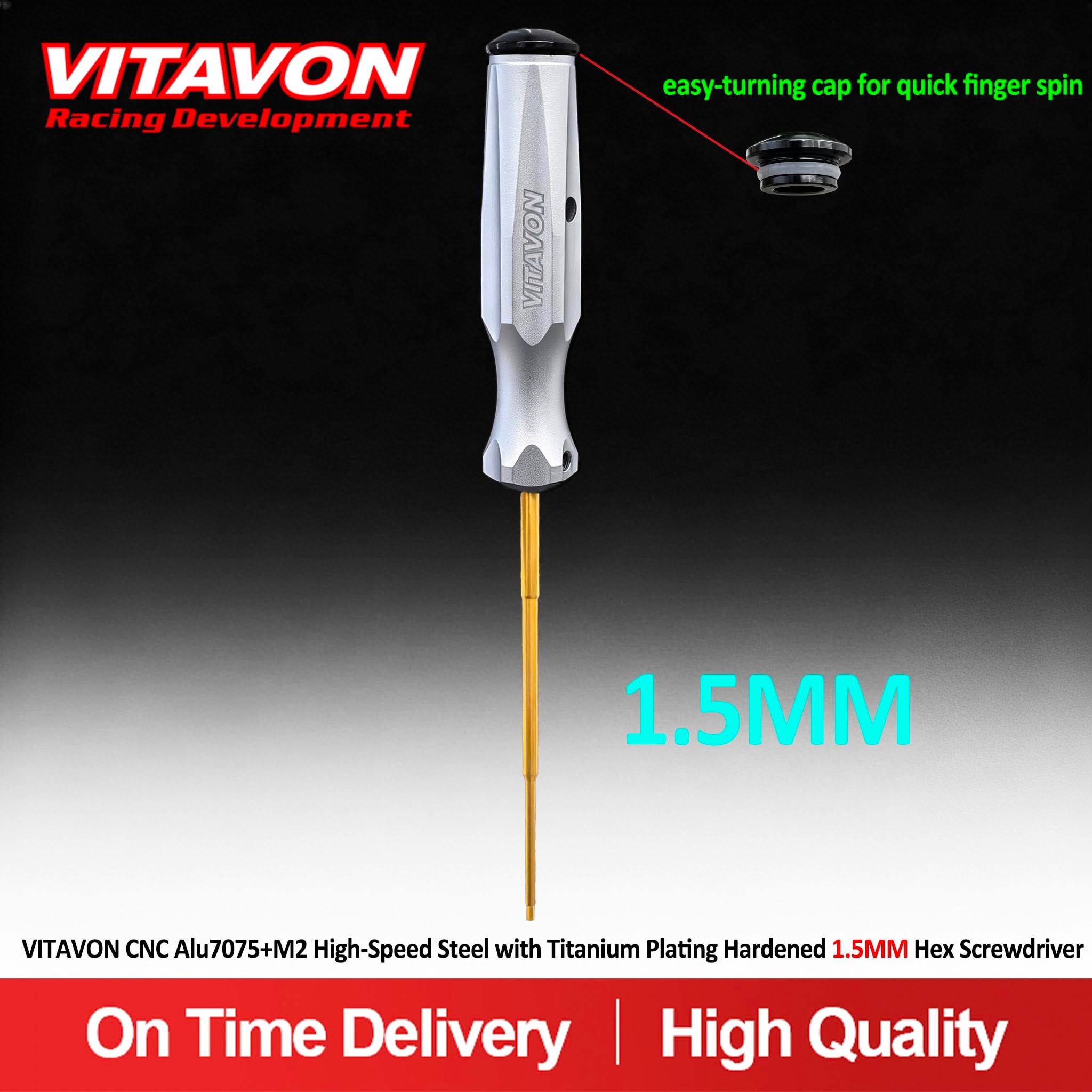 VITAVON CNC HD Steel Hex Screw Driver 1.5/2/2.5/3