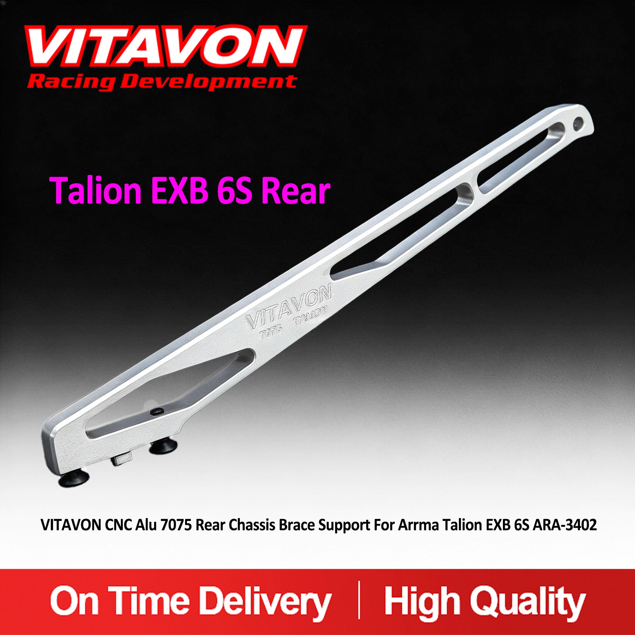 VITAVON CNC Alu 7075 Rear Chassis Brace Support For Arrma Talion EXB 6S ARA-3402
